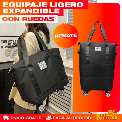 Bolsa de Equipaje Ligero Expandible con Ruedas – Lleva Todo en tus Viajes Sin Cargar Peso