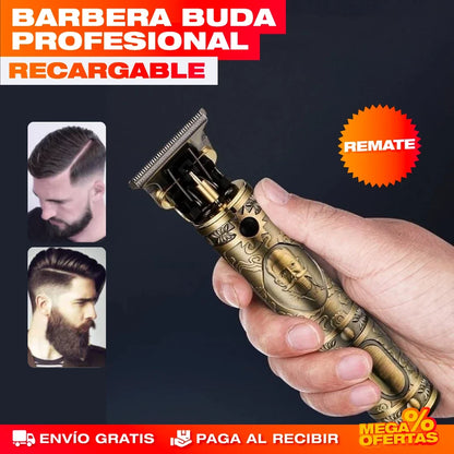 Máquina Barbera Buda Trimmer® Profesional Recargable – Corte de Barbería en tu Casa, Sin Cables