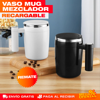 Vaso Mug Mezclador Recargable – Adiós a los Grumos: Mezcla Perfecta en Segundos