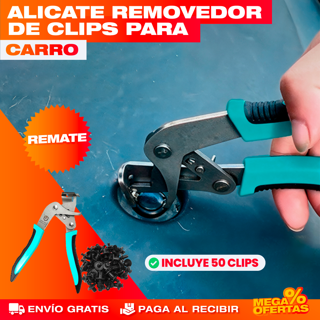Alicate Removedor de Clips para Carro + 50 Clips – Saca Clips del Tapizado Sin Romperlos