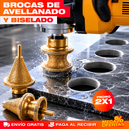 Promo 2x1 Brocas Diamantadas de Avellanado y Biselado – Perfora Cerámica Sin Astillarla