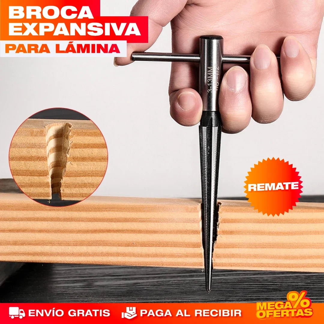 Broca Expansiva para Lámina – Huecos Limpios en Lámina Sin Astillar