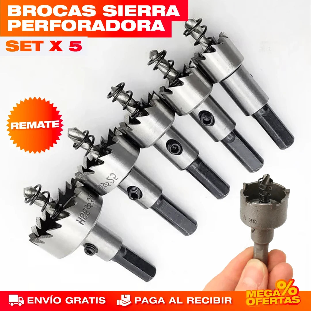 Brocas Sierra Perforadora TCT – Set x5