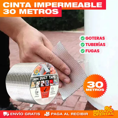 30 Metros Cinta Impermeable Repara Fugas – Tapa la Gotera Hoy Mismo Sin Romper Techo ni Pagar Plomero