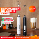 Espumador de Leche 3 en 1 con Base – Café Cremoso Tipo Cafetería en tu Casa