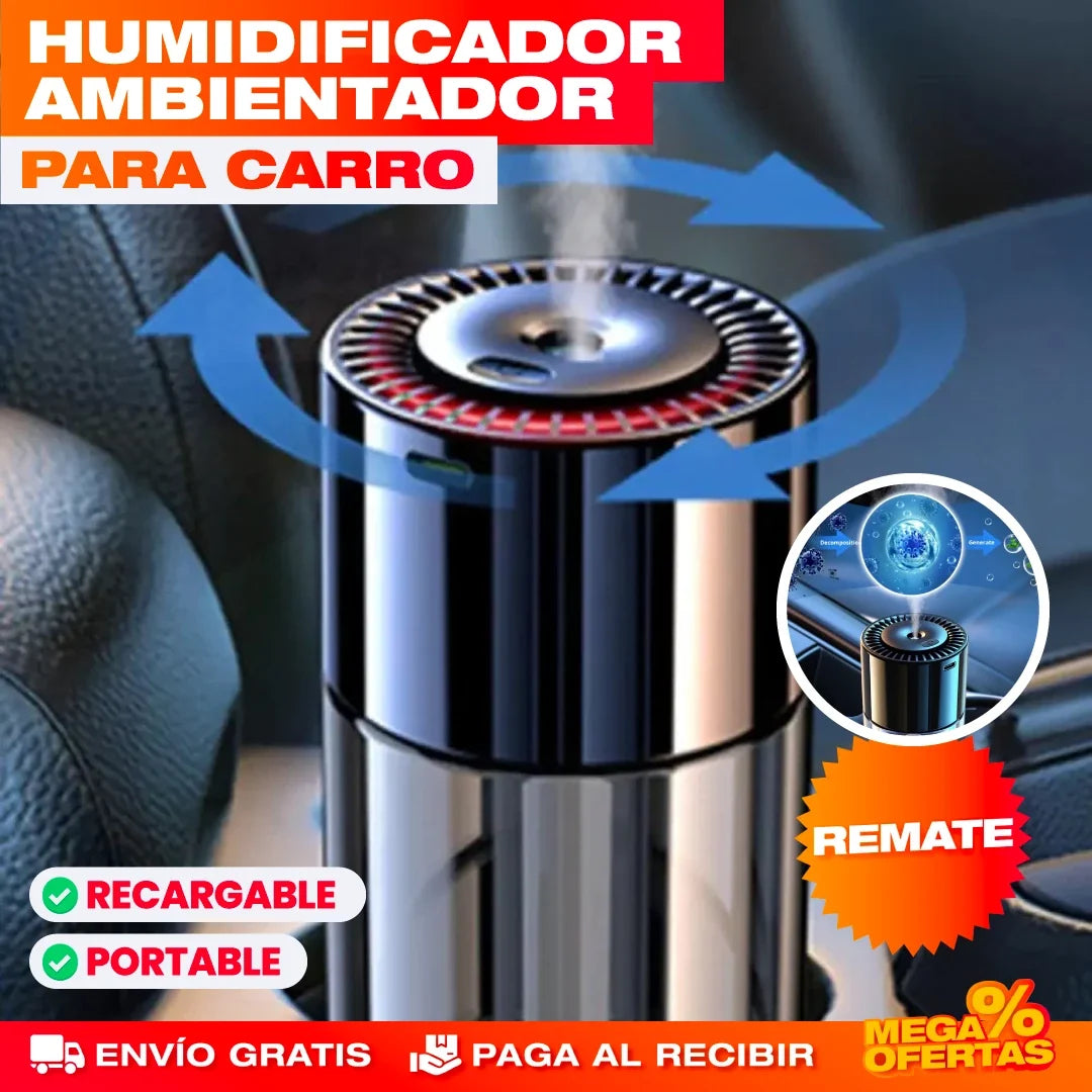 Humidificador Difusor Recargable para Carro