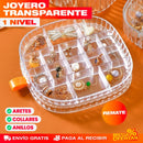 Joyero Transparente de 1 Nivel – Tus Joyas a la Vista y Sin Enredos