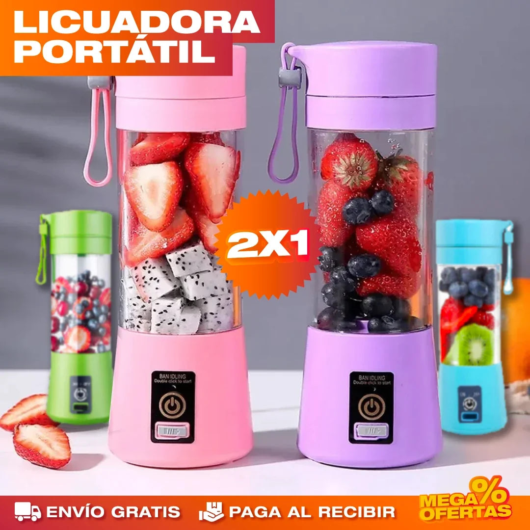 Licuadora Portátil – Batidos Donde Estés, Sin Cables · 2x1