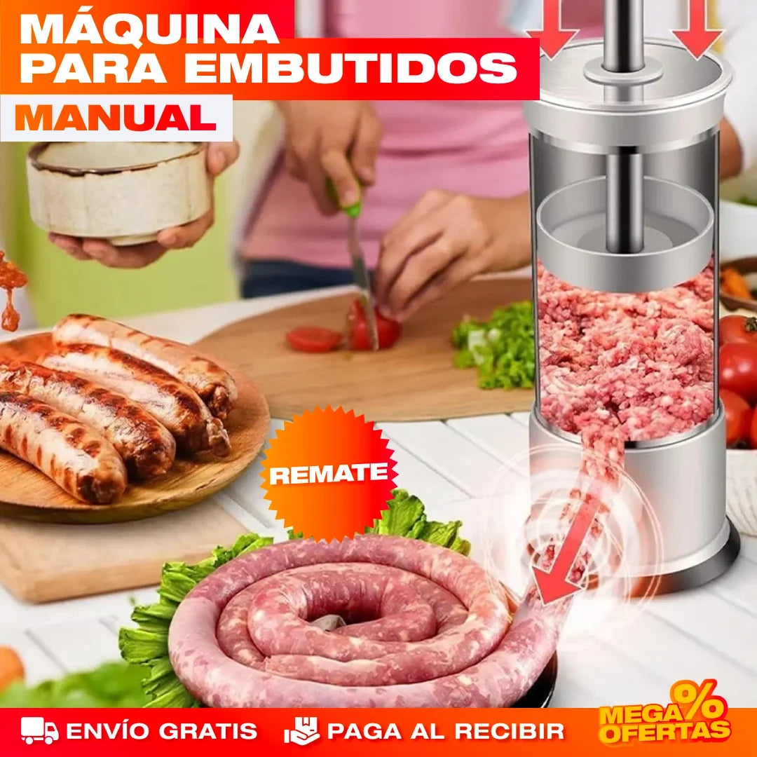 Máquina Embutidora Vertical de Salchichas Manual – Tus propios chorizos, sin conservantes