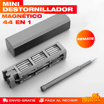 Kit Mini Destornillador Magnético 44 en 1 – Repara Celular, Gafas y Relojes en Casa