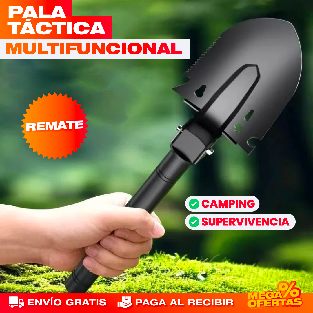 Pala Táctica Multifuncional – Lista para Camping, Carro y Emergencias