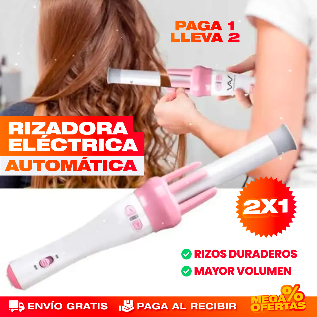 Rizadora Eléctrica Giratoria para Pelo – Rizos de Salón en Casa en Minutos · 2x1