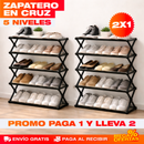 Zapatero Cruzado de 5 Niveles – Hasta 25 Pares Ordenados en la Mitad del Espacio · 2x1