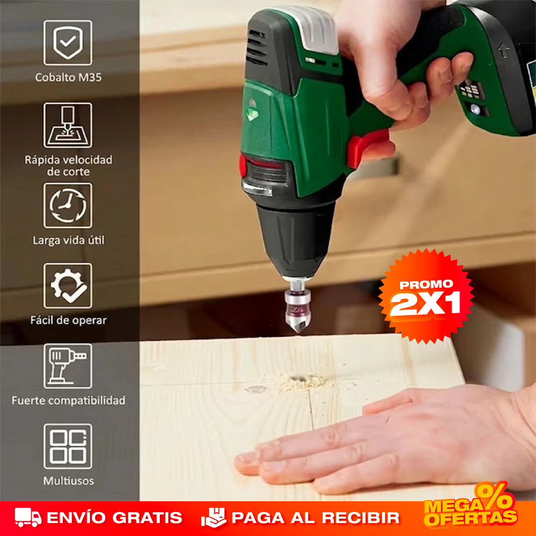 Promo 2x1 Set Brocas Avellanadoras – Esconde la Cabeza del Tornillo y Deja Acabado Pro