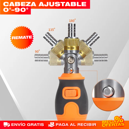 Set de Destornillador Multiángulo – Atornilla en Ángulos Imposibles · 8 Piezas