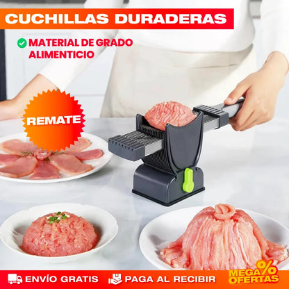Rebanador de Carne Manual de Acero Inoxidable – Tajadas Parejas Como en Charcutería
