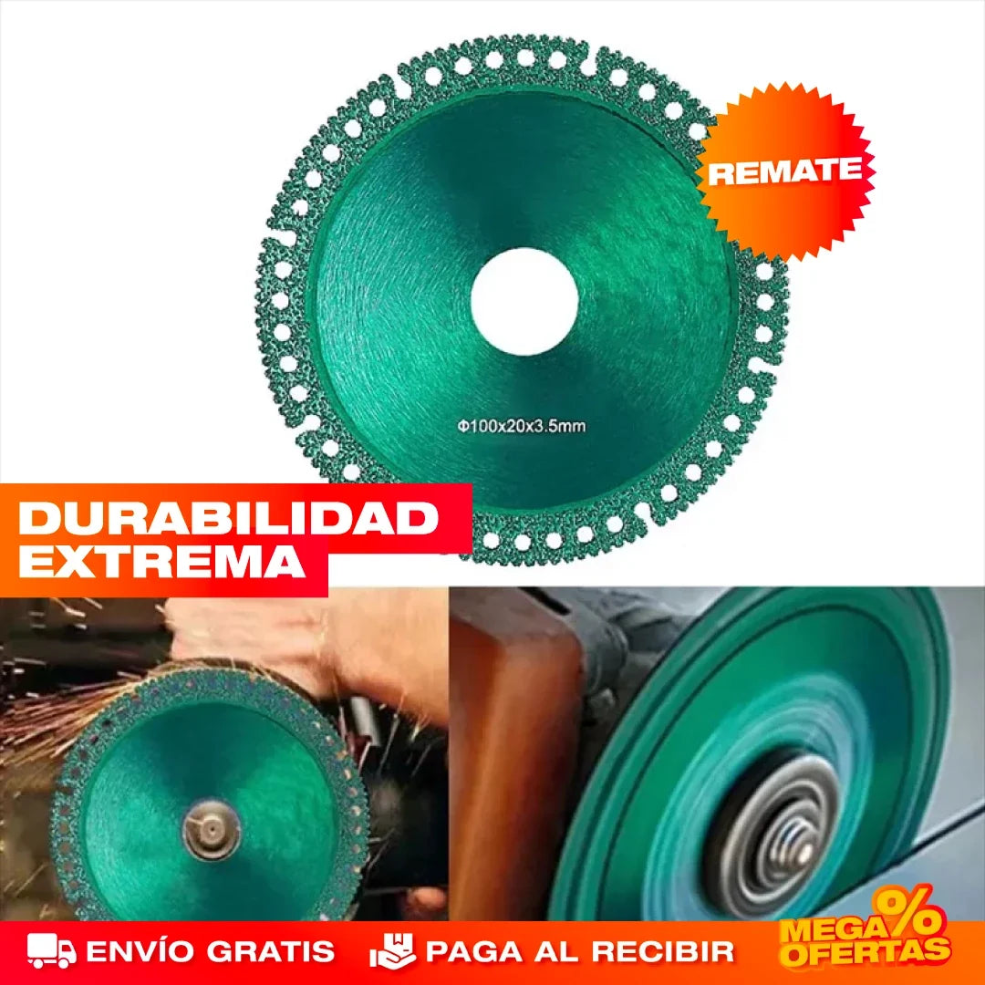 2 Discos de Corte de Diamante Indestructible – Corta Cerámica y Metal Sin Desgastarse · 2x1