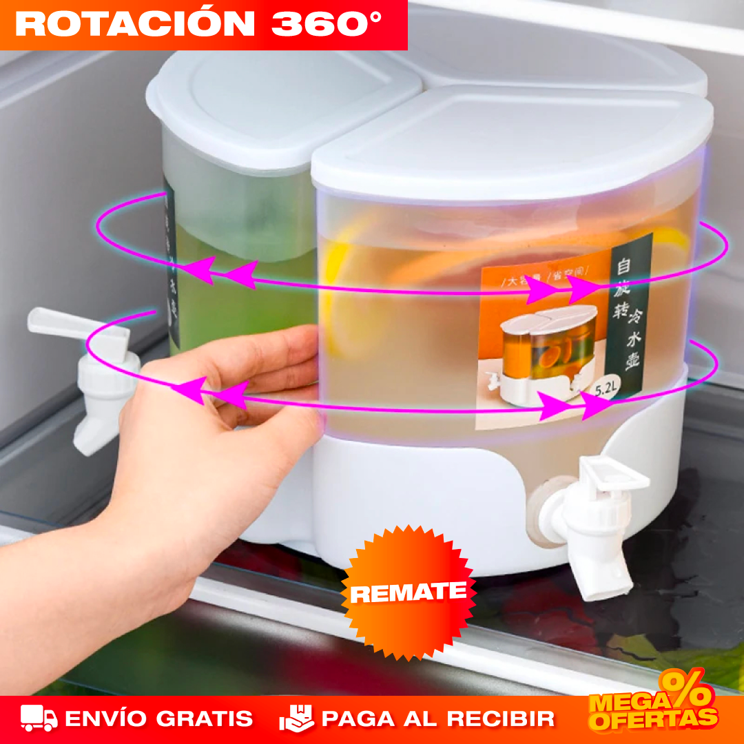 Dispensador de Bebidas 3 en 1 – Sirve Bebidas Sin Levantar la Jarra · 5.2 Litros