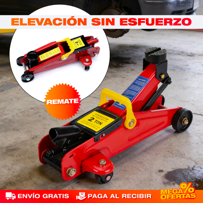 Gato Hidráulico Horizontal de 2 Toneladas – Cambia la Llanta Sin Romperte la Espalda