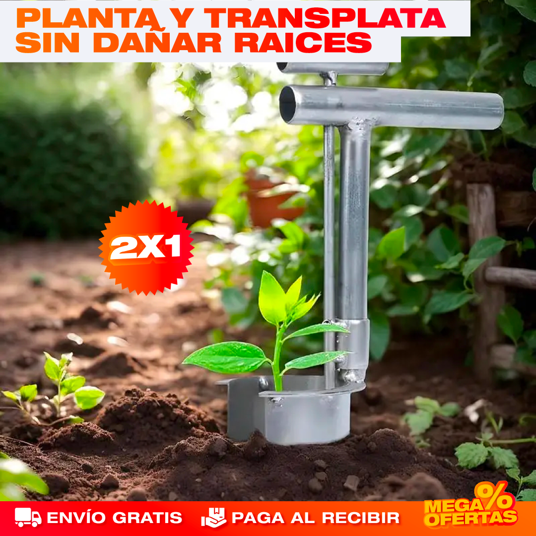Herramienta para Plantar y Trasplantar Mango Largo – Siembra Sin Agacharte ni Ensuciarte · 2x1