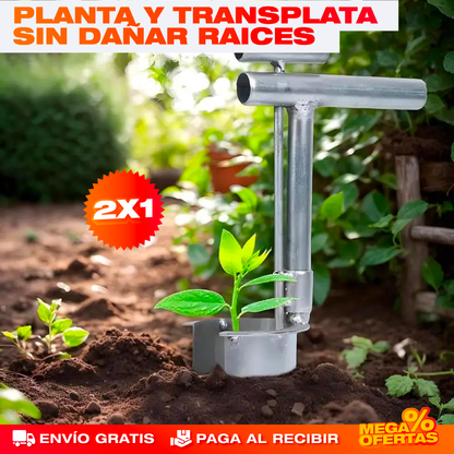 Herramienta para Plantar y Trasplantar Mango Largo – Siembra Sin Agacharte ni Ensuciarte · 2x1