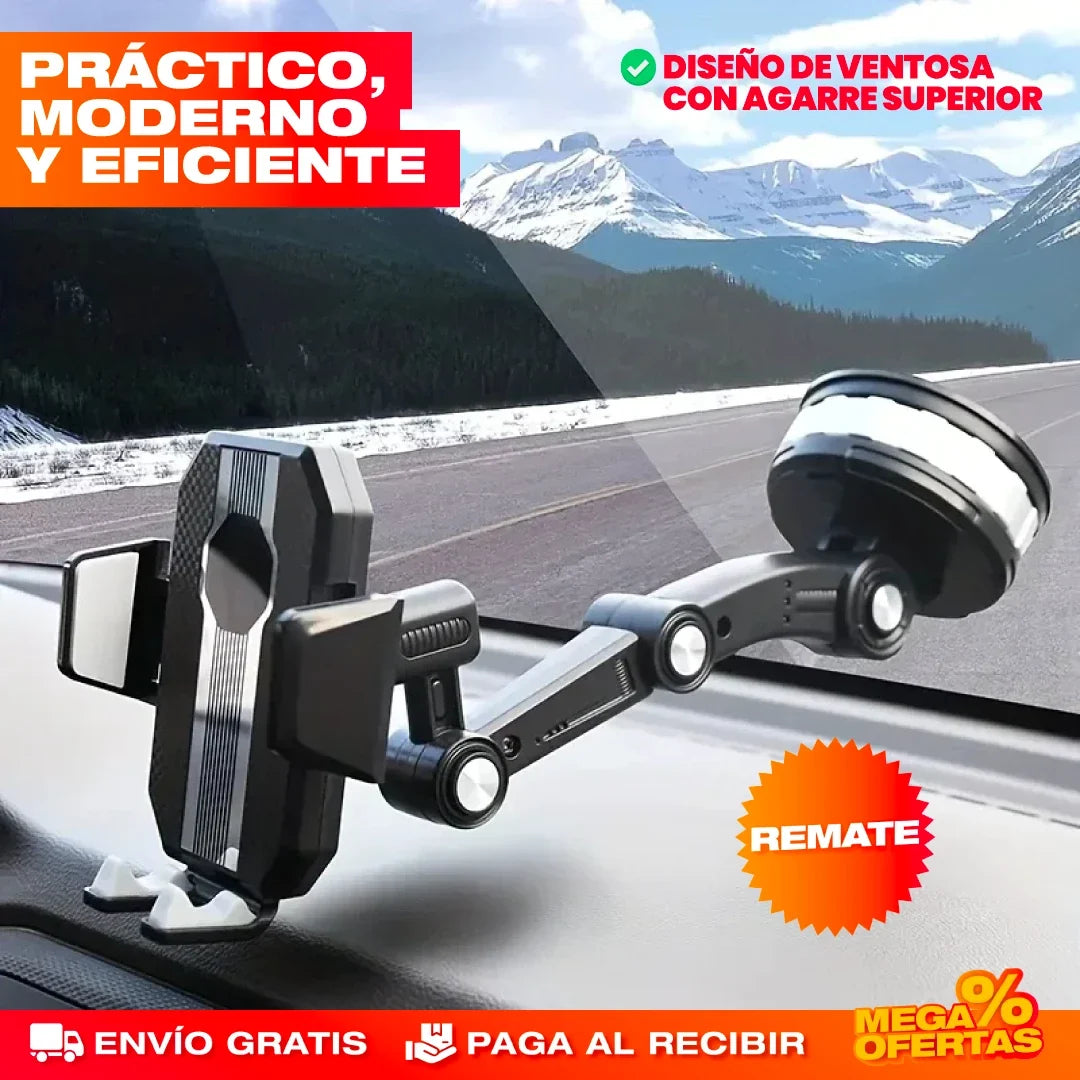 Soporte Holder Premium Giratorio para Celular – GPS y Llamadas a la Vista Sin Soltar el Volante