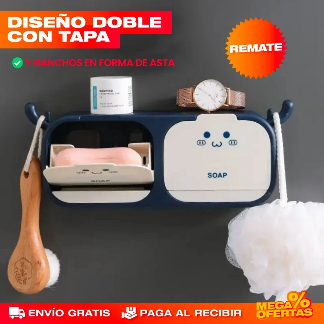 Jabonera Organizadora Multifuncional – Baño Ordenado y el Jabón Siempre Seco
