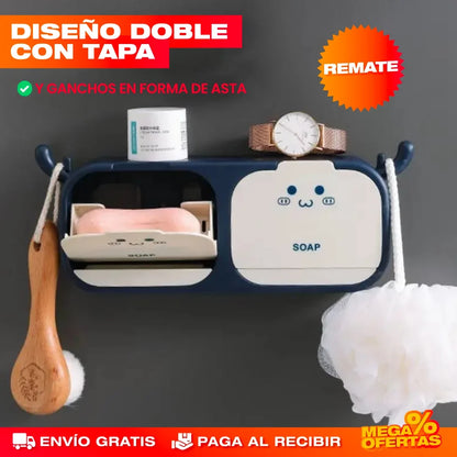 Jabonera Organizadora Multifuncional – Baño Ordenado y el Jabón Siempre Seco