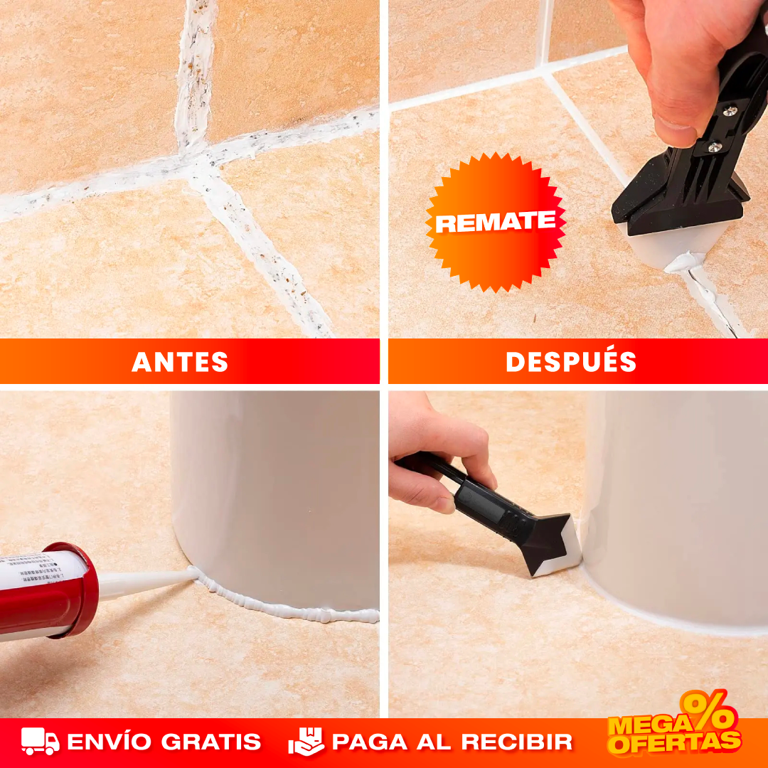 Kit de Sellamiento de Juntas y Grietas – Renueva el Sellado de Baño y Cocina Sin Contratar a Nadie