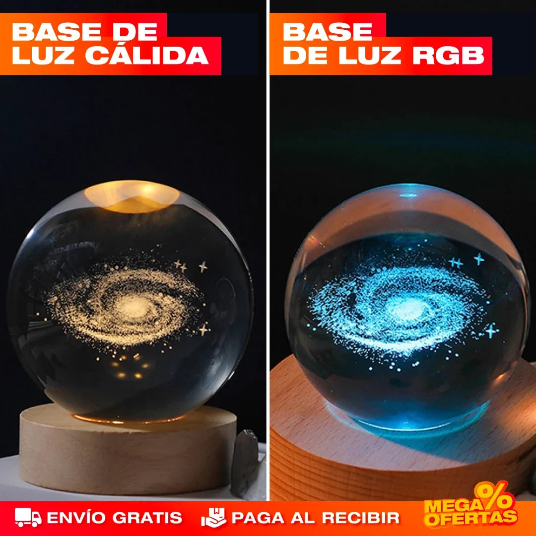 Lámpara Bola de Cristal LED 3D – Decora con una Luz Que Enamora · 2x1