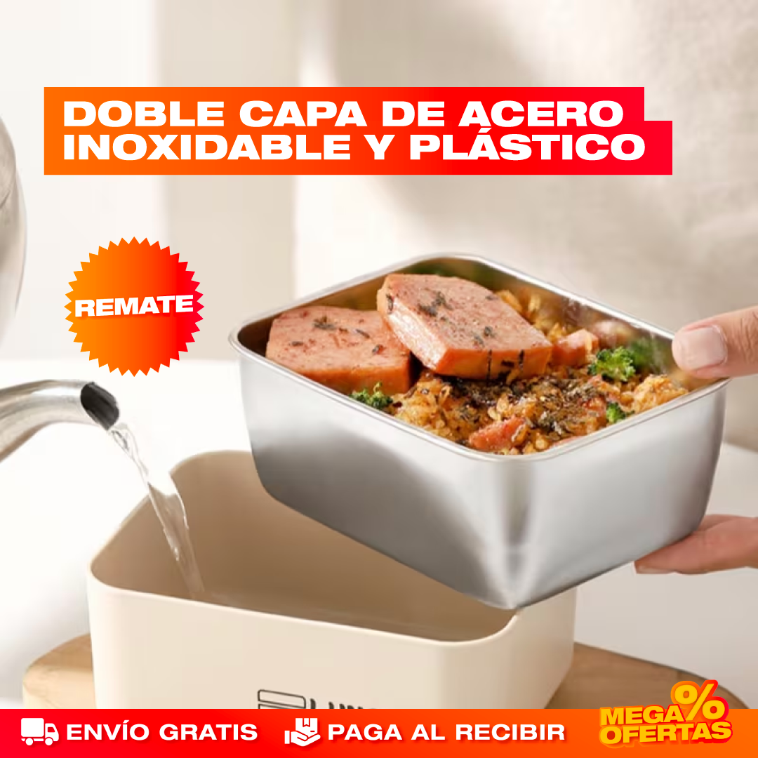 Lonchera Bolsa Térmica con 3 Contenedores Herméticos – Almuerzo Caliente y Sin Derrames