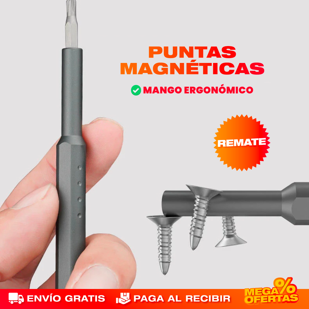 Kit Mini Destornillador Magnético 44 en 1 – Repara Celular, Gafas y Relojes en Casa