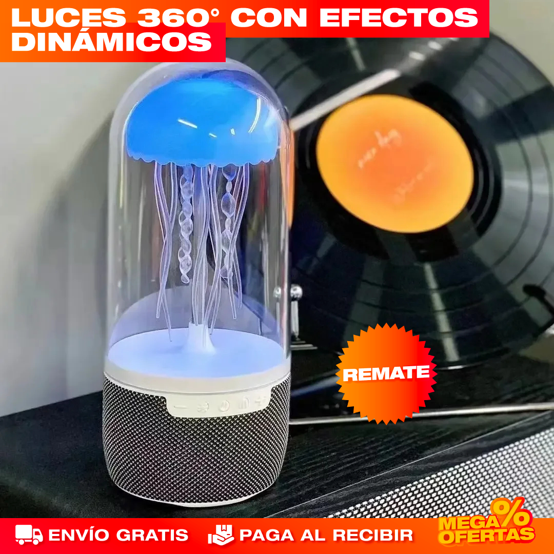 Parlante Bluetooth con Luces Medusa – Música y Luces Que Ambientan tu Fiesta