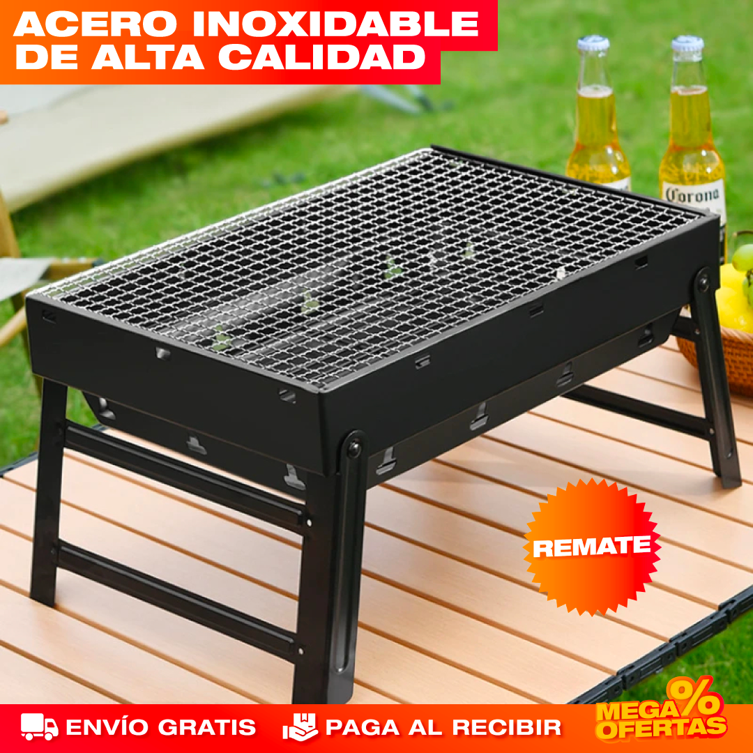 Parrilla Asador de Carbón Plegable y Portátil – Asados Donde Sea, Fácil de Guardar