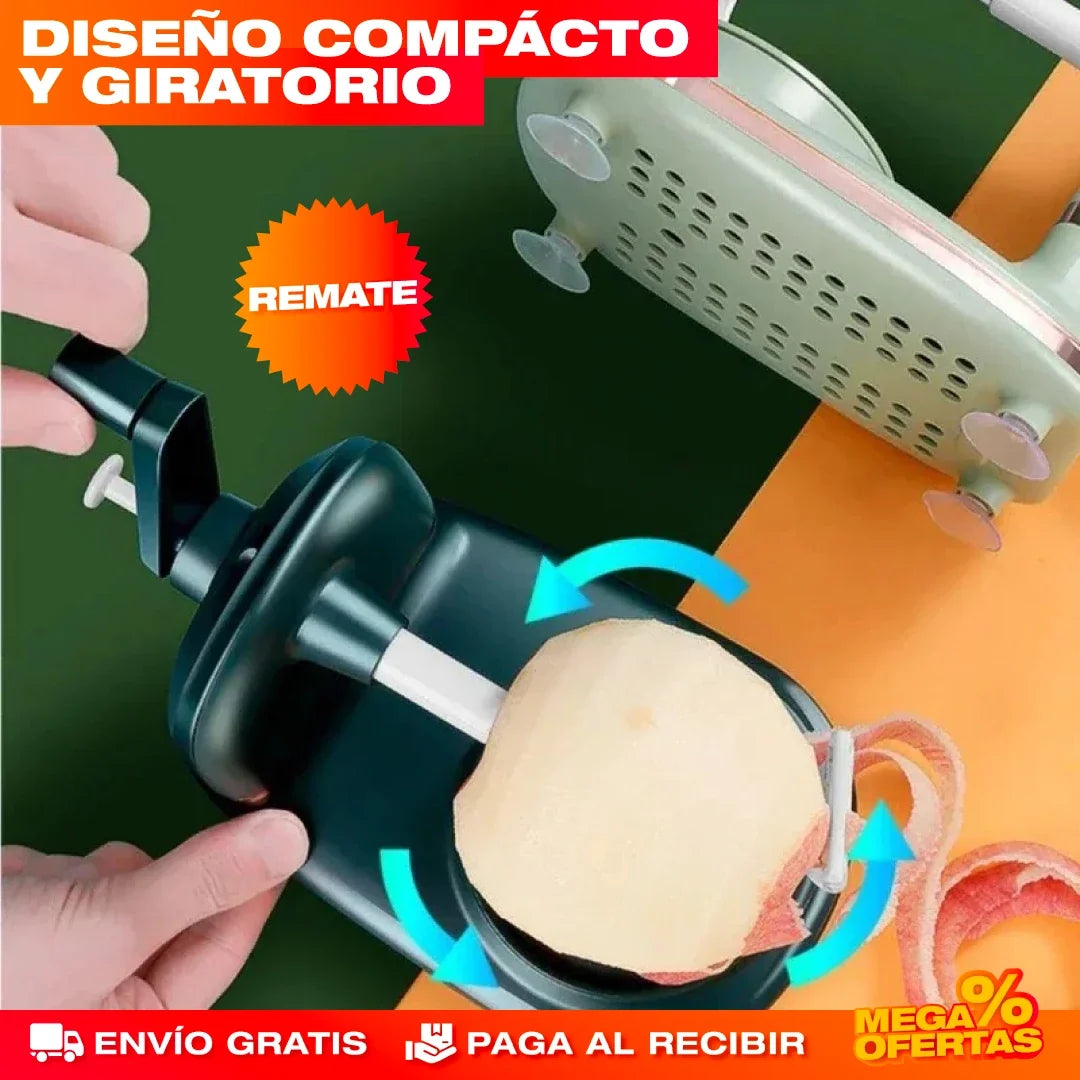 Pelador de Frutas Giratorio 360° Luxury – Pela Frutas en Segundos Sin Cansar la Mano