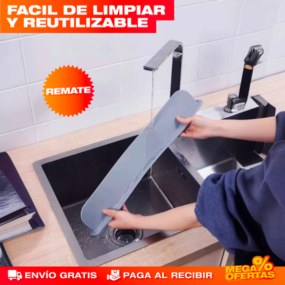 3 Protectores contra Salpicaduras de Silicona – Lava Sin Salpicar Agua por Todo Lado