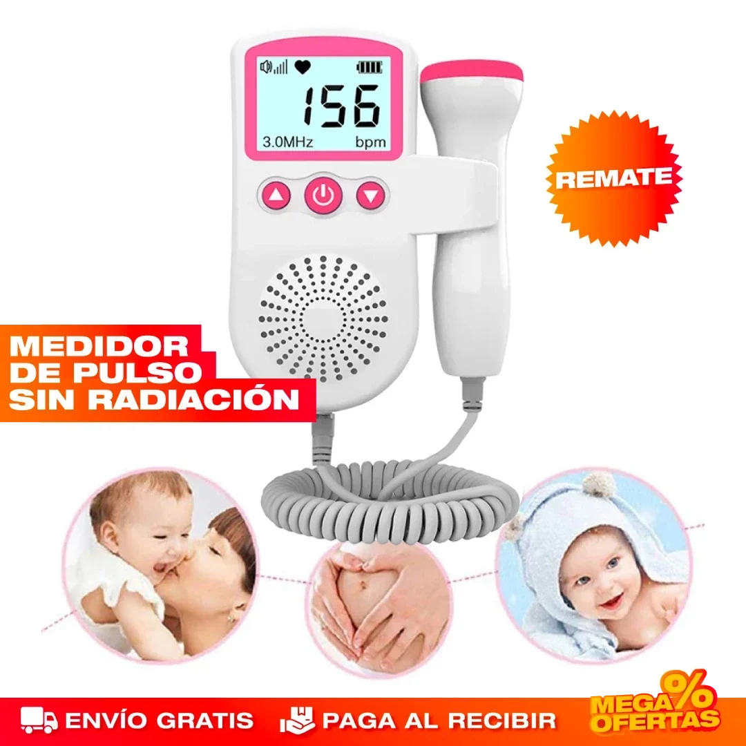 Monitor de Ritmo Cardíaco Fetal Doppler – Escucha el Corazón de tu Bebé en Casa