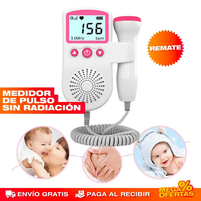 Monitor de Ritmo Cardíaco Fetal Doppler – Escucha el Corazón de tu Bebé en Casa