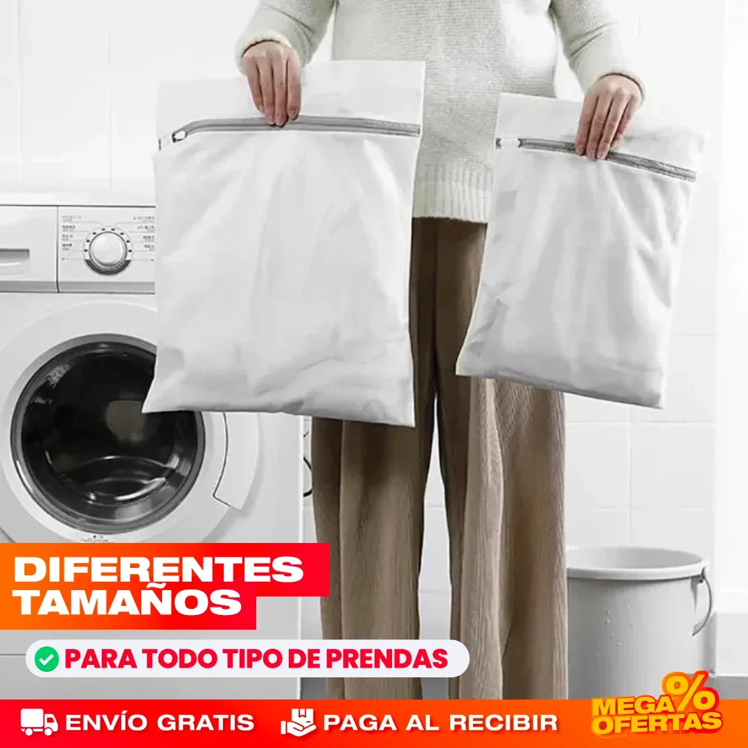 Bolsas de Malla Fina para Lavandería – Protege tu Ropa Delicada en la Lavadora · Set x8