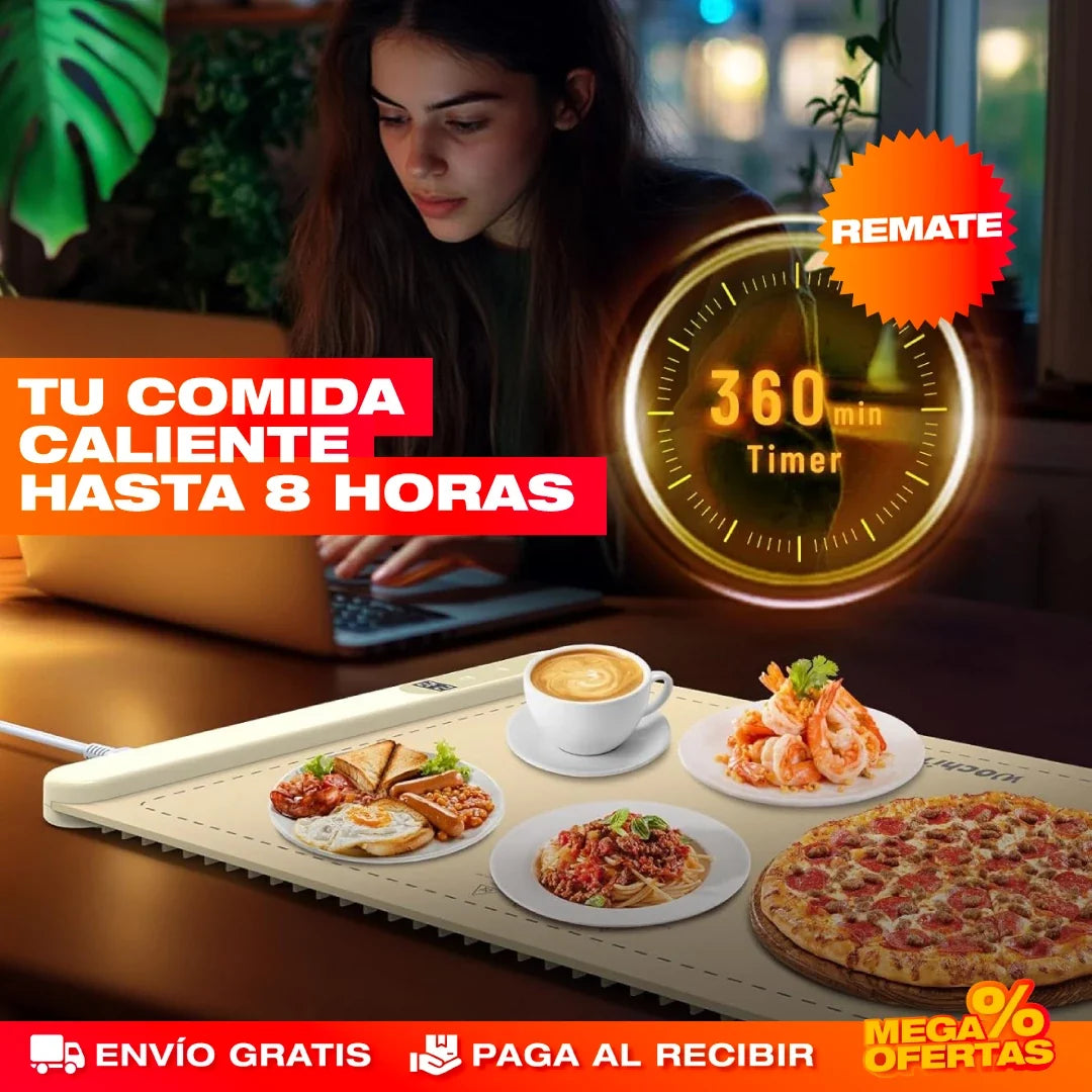 Tapete Eléctrico de Calentamiento para Cocina – Mantén la Comida Caliente en la Mesa