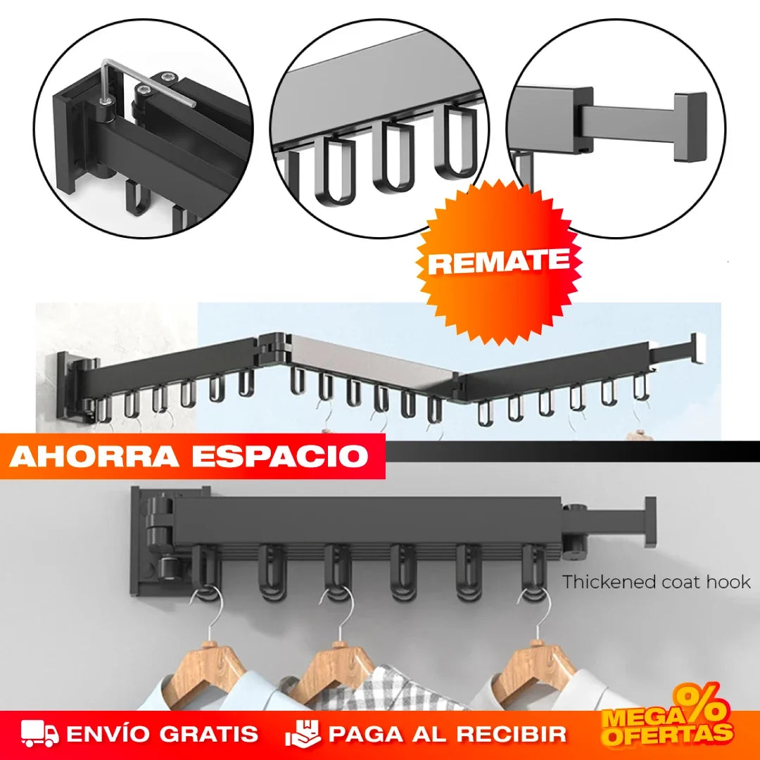 Gancho Tendedero Retráctil de Aluminio – Tiende la Ropa en Cualquier Rincón