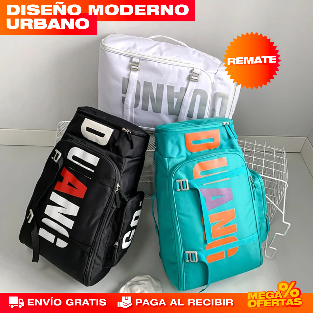 Morral Backpack Extra Grande Diseño Moderno – Lleva Todo el Día Cómodo y con Estilo · Negro