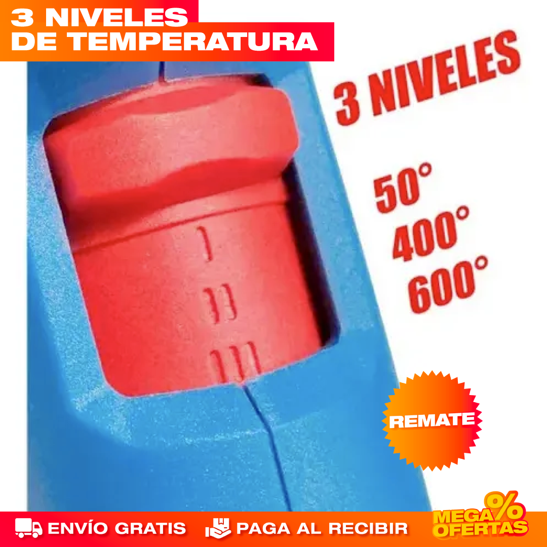 Pistola de Calor Profesional – Despega, Moldea y Repara Como un Pro