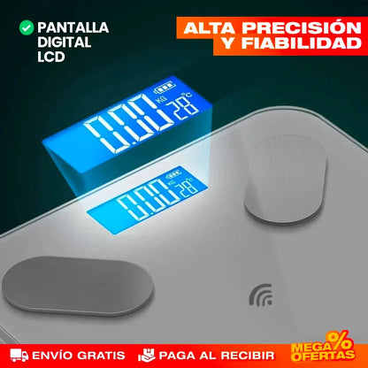 Báscula Inteligente Bluetooth – Controla tu Peso y Progreso Desde el Celular