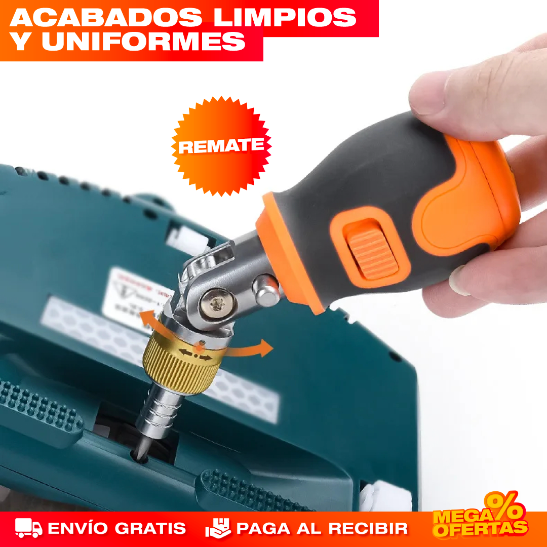 Set de Destornillador Multiángulo – Atornilla en Ángulos Imposibles · 8 Piezas
