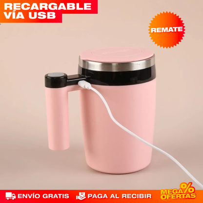 Vaso Mug Mezclador Recargable – Adiós a los Grumos: Mezcla Perfecta en Segundos