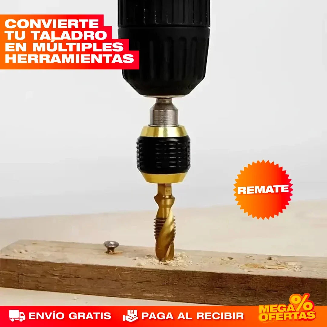 Acople Adaptador Hexagonal con Cambio Rápido para Brocas – Cambia de Broca en 1 Segundo Sin Detenerte