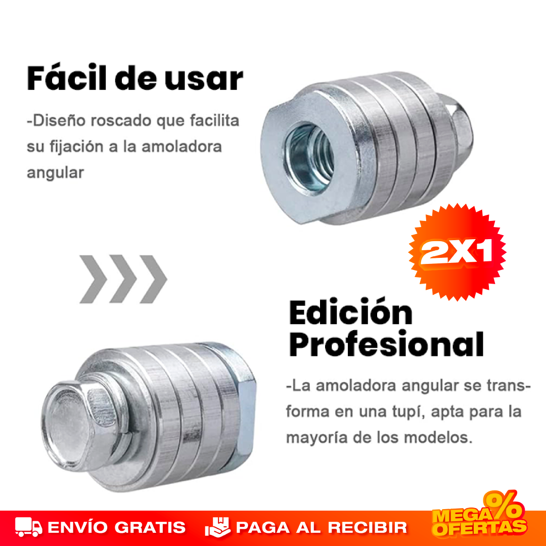 Adaptador de Amoladora a Ranuradora – Convierte tu Amoladora en Ranuradora · 2x1