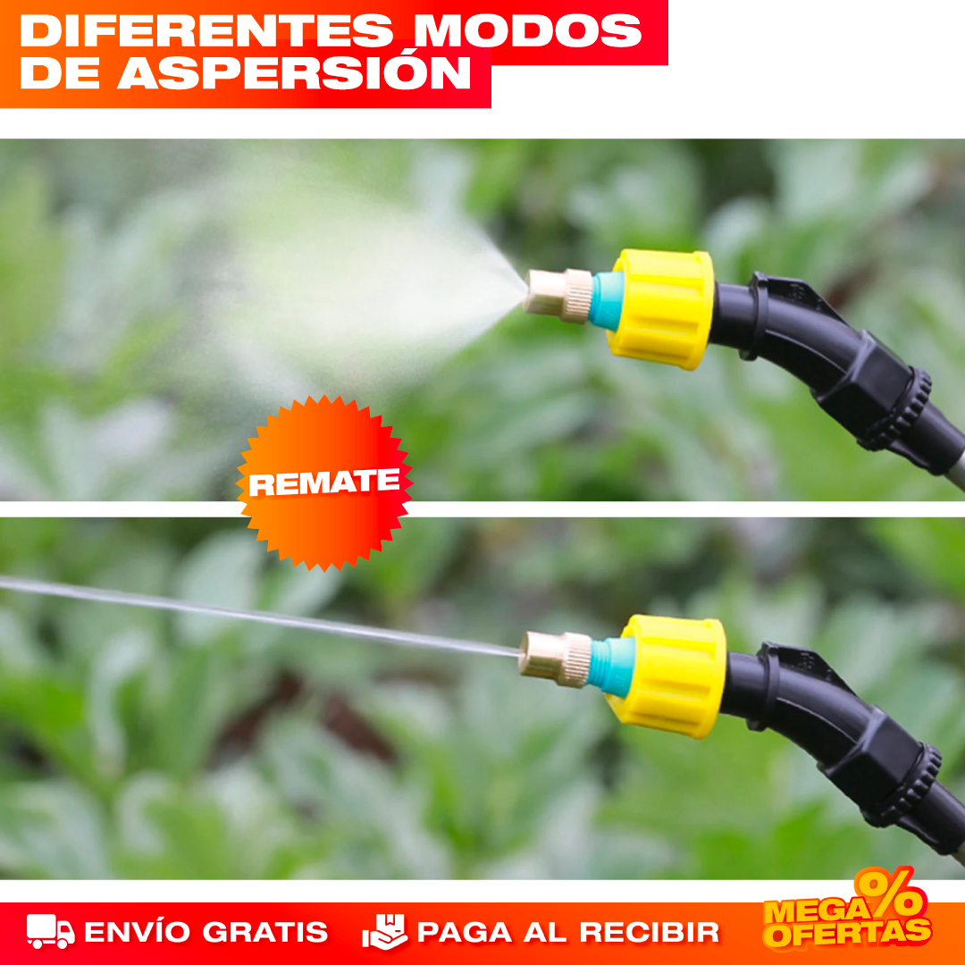 Aspersor Eléctrico Profesional de 5 Litros – Riegas todo el patio sin bombear a mano