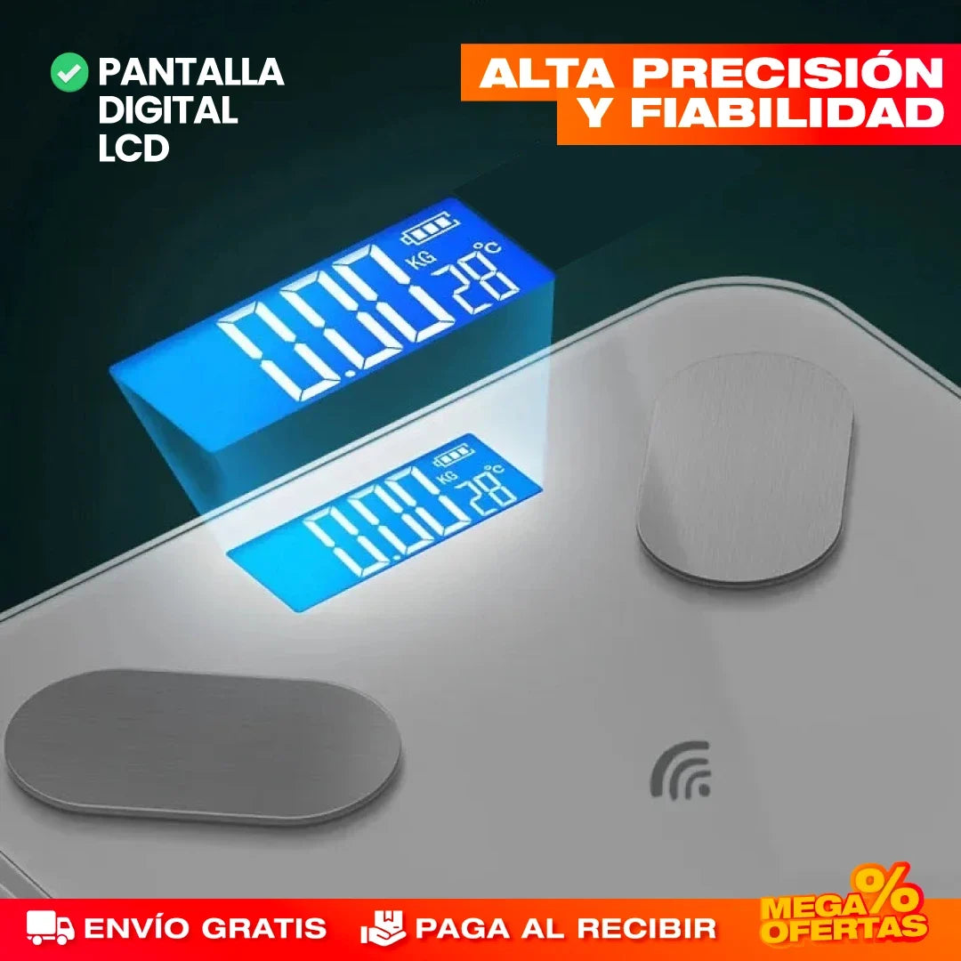 Báscula Inteligente Bluetooth – Controla tu Peso y Progreso · 2x1